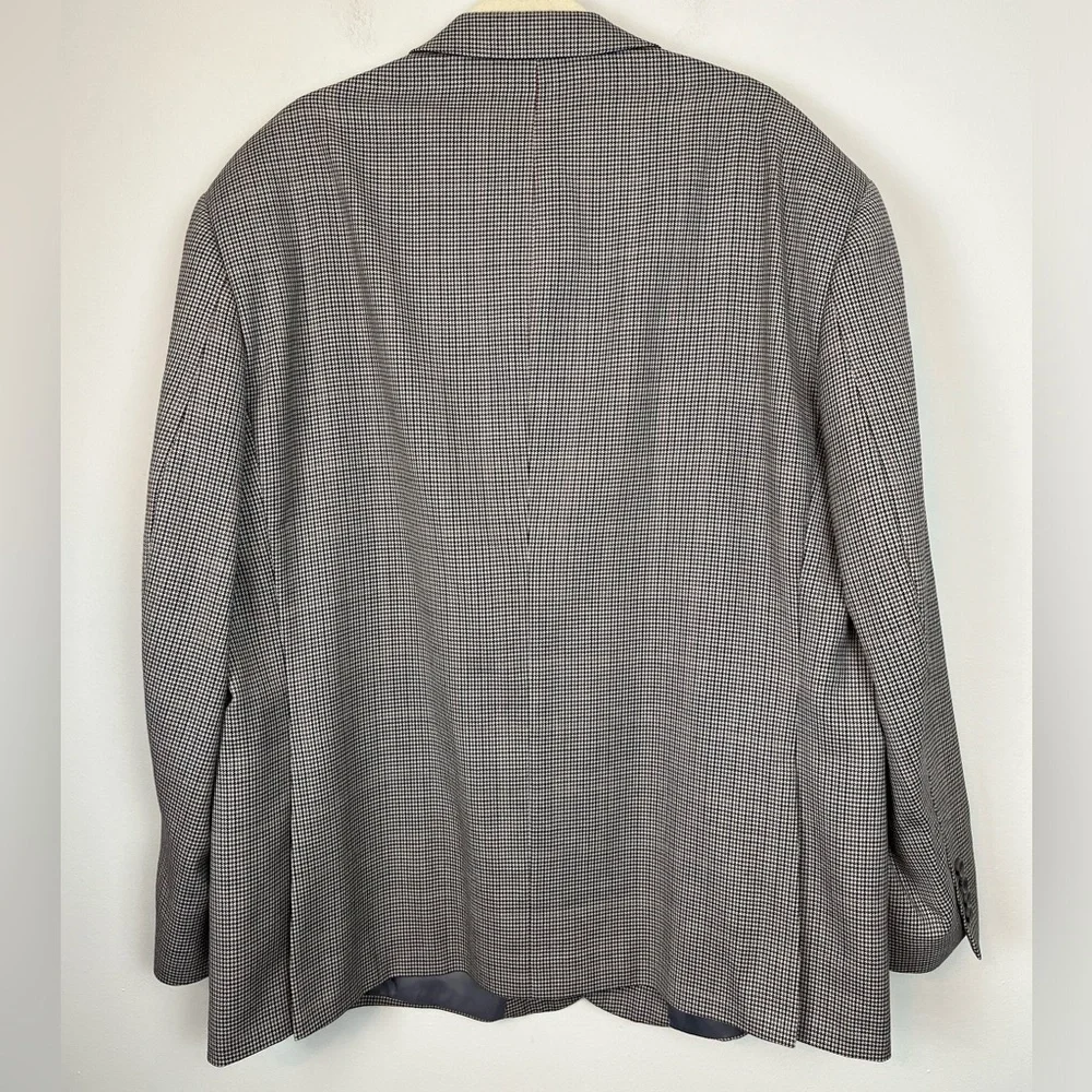 Jean Paul Germain Sport Coat LONDON Blazer Men’s 54R Gray Wool Houndstooth
